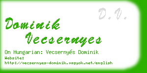 dominik vecsernyes business card